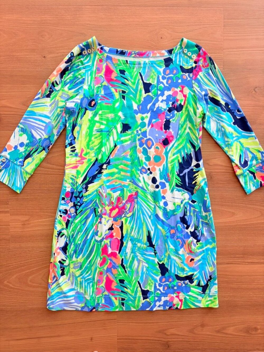 Lilly Pulitzer UPF 50+ Sophie Dress "Purrfect" Giraffe Animal Print